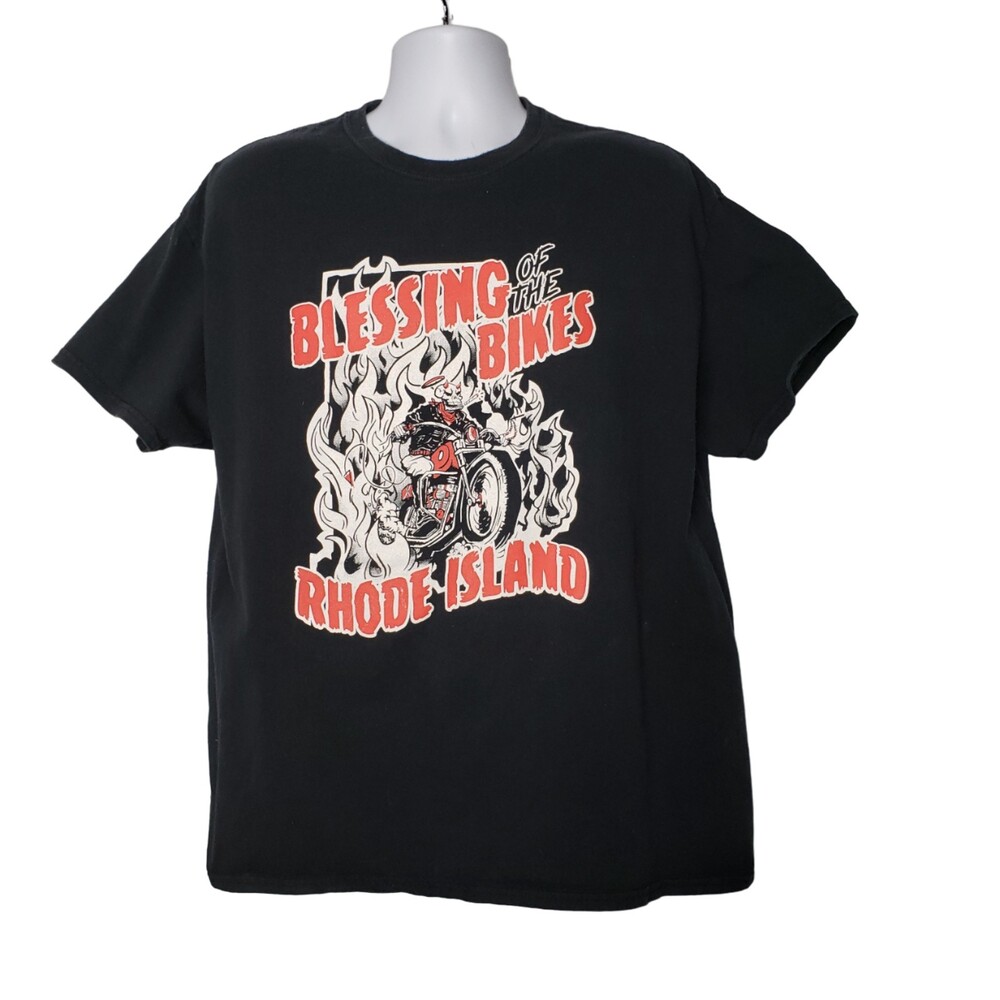 Blessing of the Bikes Black T Shirt Size XL